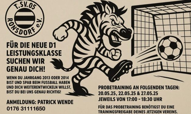 Wir suchen Dich. Jahrgang 2013 oder 2014