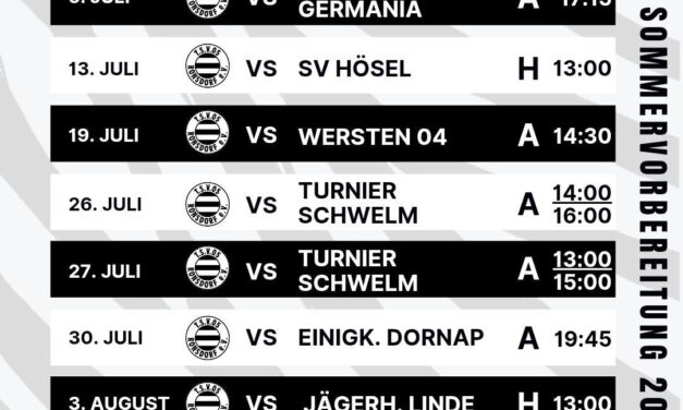 Vorbereitungsspiele der 1.Mannschaft