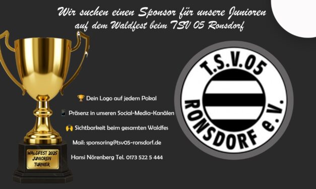 Sponsor gesucht für Jugendpokale beim Waldfest!