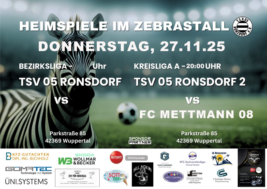 für Hansi TSV Ronsdorf - Spielbanner (Doppelseitiges Poster (A3