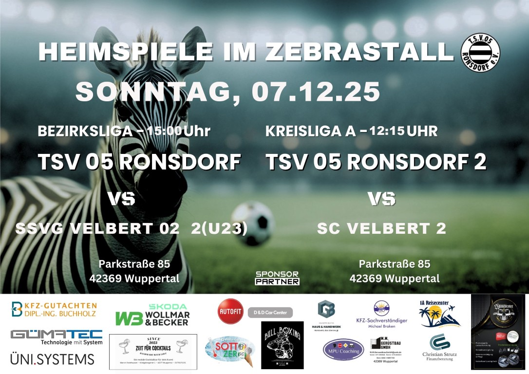 für Hansi TSV Ronsdorf - Spielbanner (Doppelseitiges Poster (A3