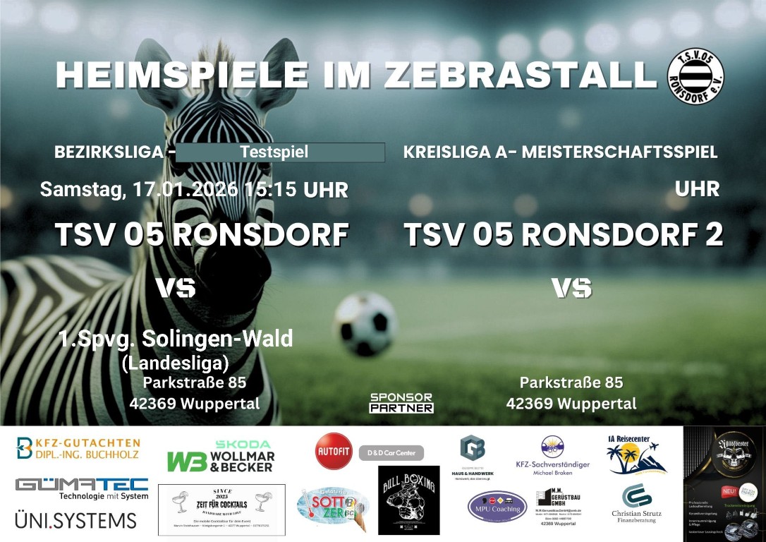 für Hansi TSV Ronsdorf - Spielbanner (Doppelseitiges Poster (A3