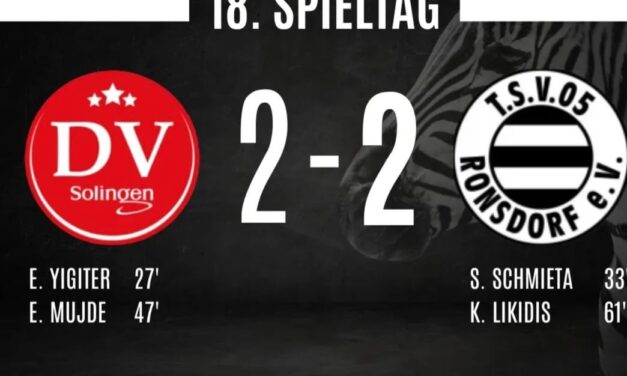 Unsere 1. Mannschaft holt auswärts bei DV Solingen II ein 2:2.