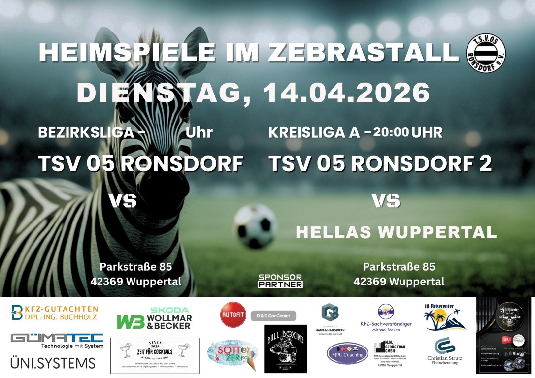 für Hansi TSV Ronsdorf - Spielbanner (Doppelseitiges Poster (A3