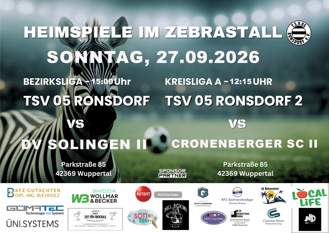 für Hansi TSV Ronsdorf - Spielbanner (Doppelseitiges Poster (A3
