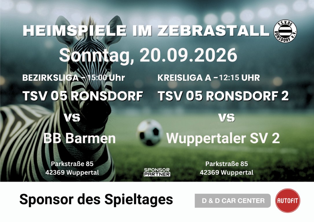 für Hansi TSV Ronsdorf - Spielbanner (Doppelseitiges Poster (A3