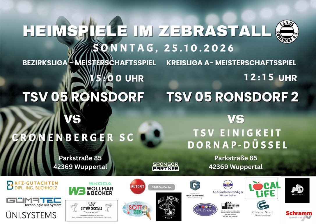 für Hansi TSV Ronsdorf - Spielbanner (Doppelseitiges Poster (A3
