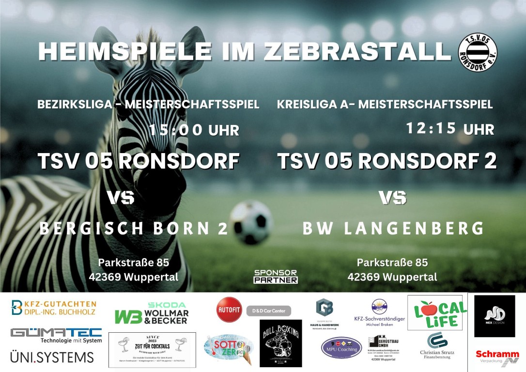 für Hansi TSV Ronsdorf - Spielbanner (Doppelseitiges Poster (A3