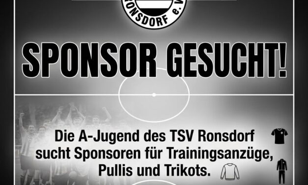 🦓🖤🤍 WIR SUCHEN SPONSOREN FÜR UNSERE A-JUGEND!